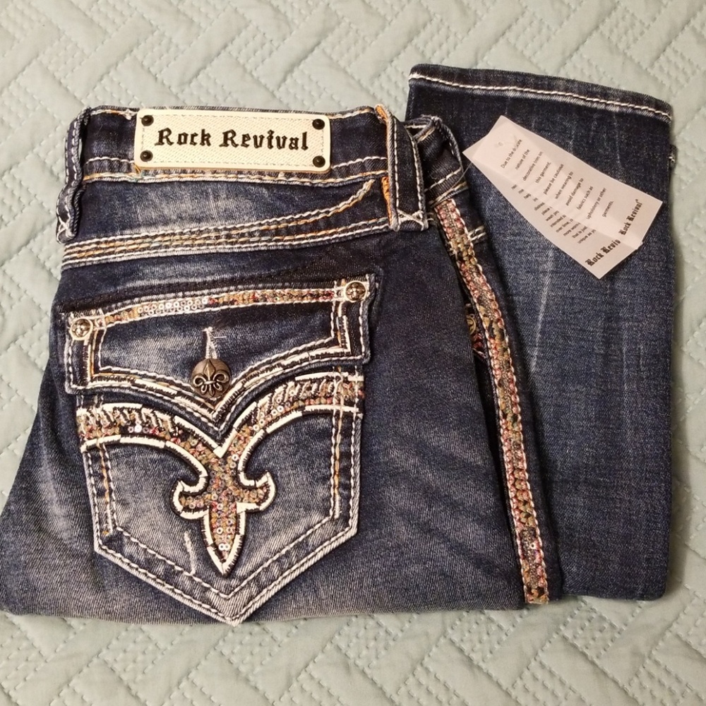 NWT Rock Revival Jayla Skinny Jeans Sz 29